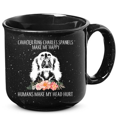 Cavalier King Charles Make Me Happy 15oz Campfire Ceramic Mug