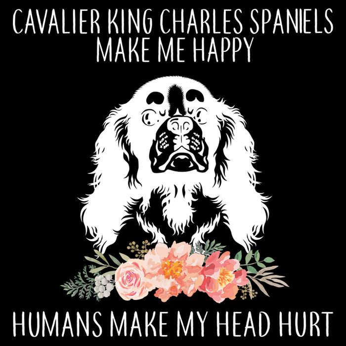 Cavalier King Charles Make Me Happy Drawstring Bag
