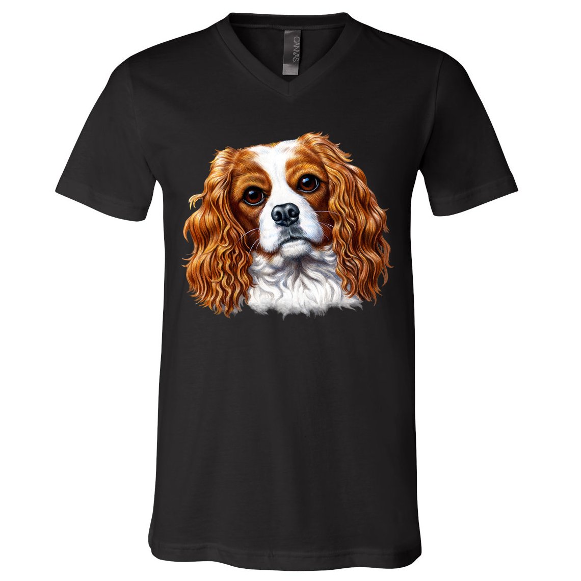 Cavalier King Charles Spaniel Dog V-Neck T-Shirt