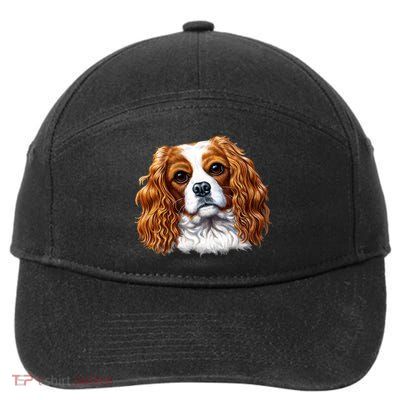 Cavalier King Charles Spaniel Dog 7-Panel Snapback Hat