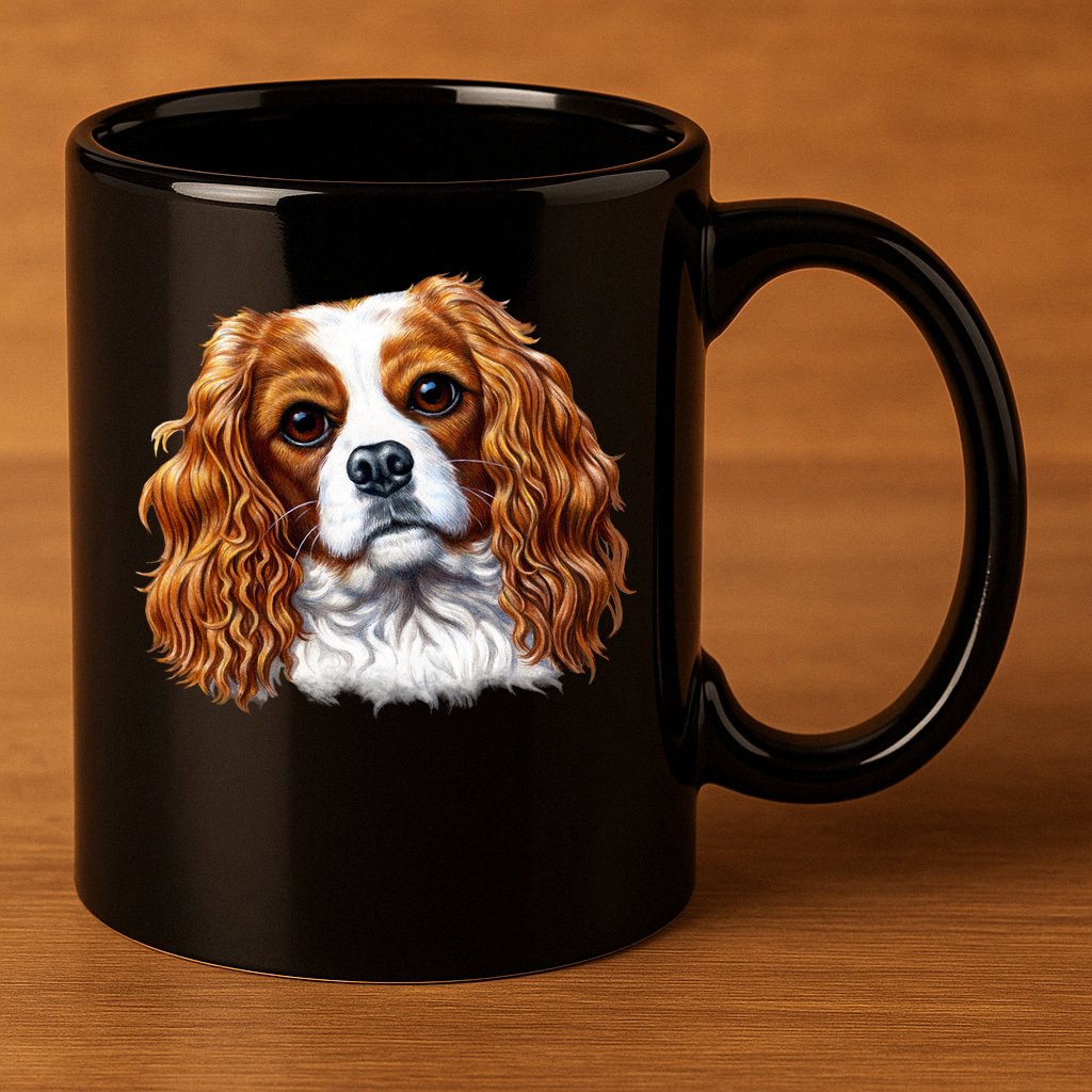 Cavalier King Charles Spaniel Dog 11oz C Handle Ceramic Mug