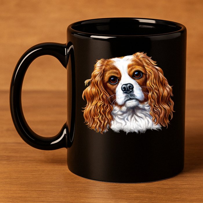 Cavalier King Charles Spaniel Dog 11oz C Handle Ceramic Mug