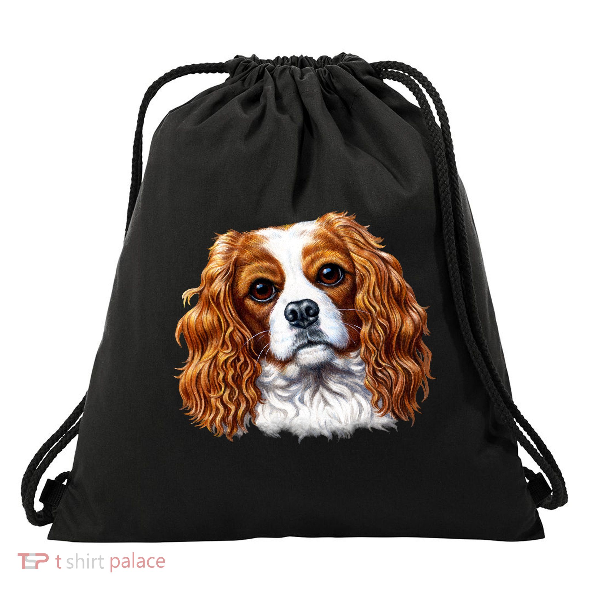 Cavalier King Charles Spaniel Dog Drawstring Bag