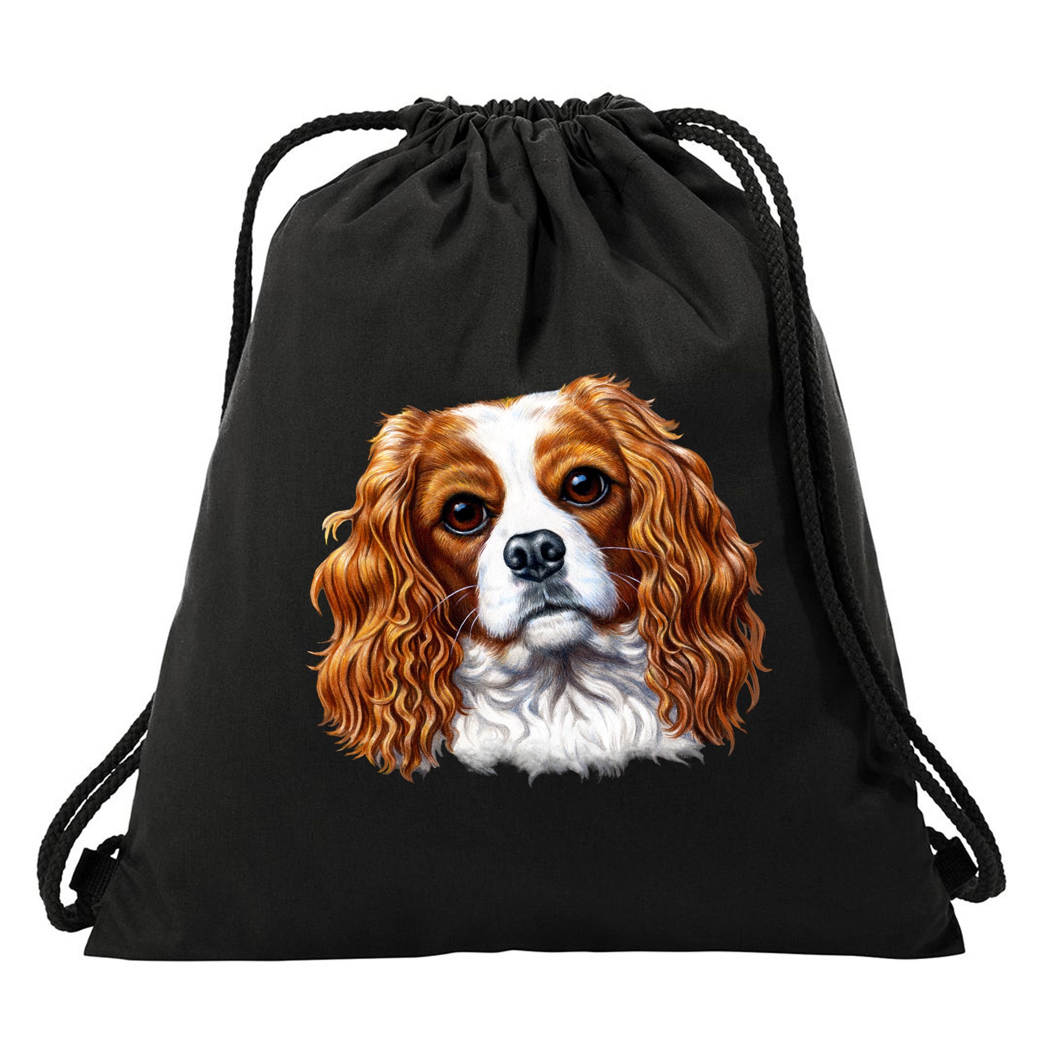 Cavalier King Charles Spaniel Dog Drawstring Bag