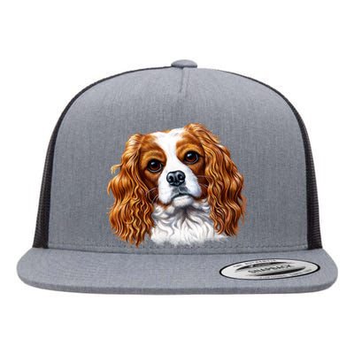 Cavalier King Charles Spaniel Dog Flat Bill Trucker Hat