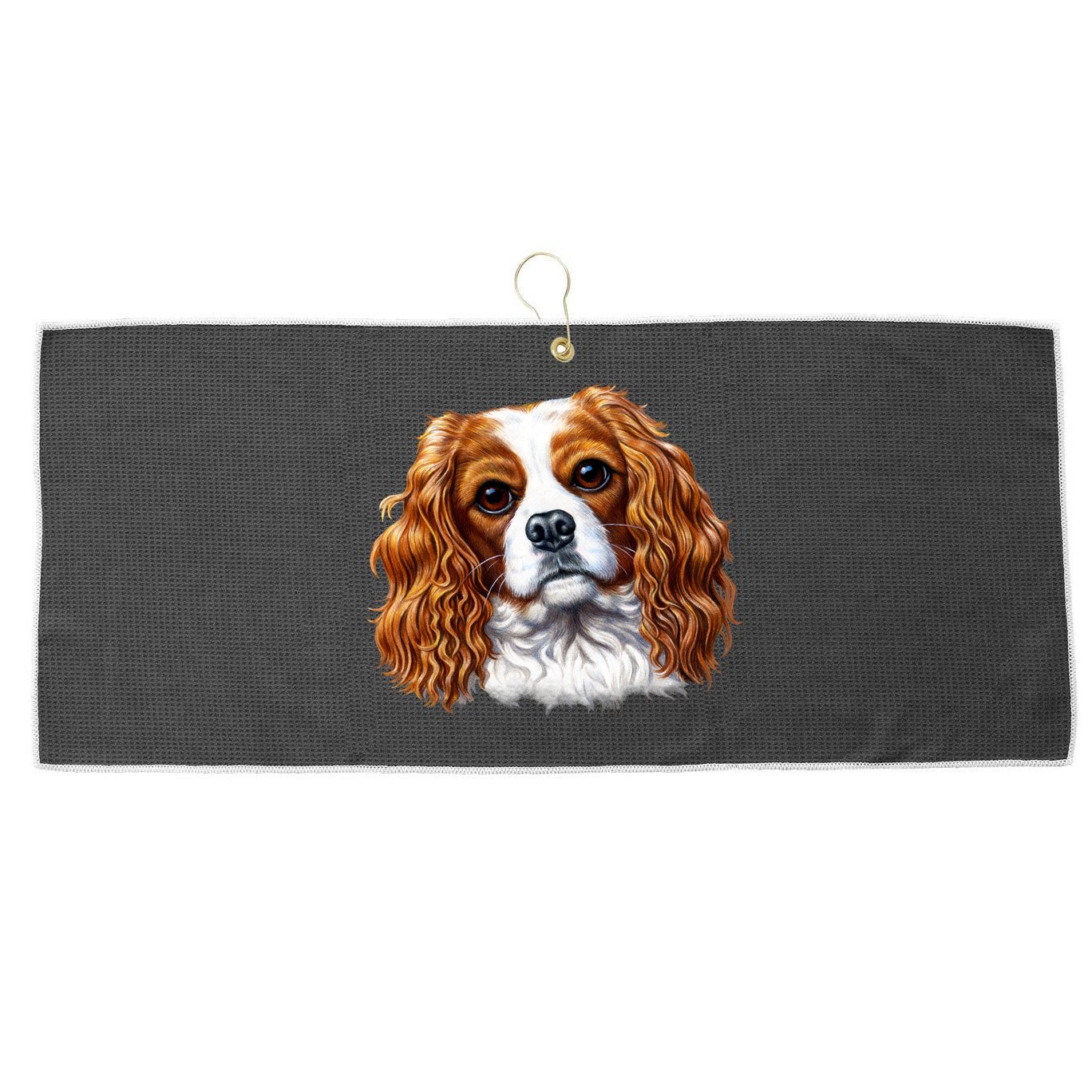 Cavalier King Charles Spaniel Dog Large Microfiber Waffle Golf Towel
