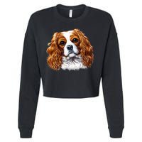 Cavalier King Charles Spaniel Dog Cropped Pullover Crew