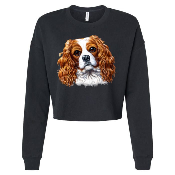 Cavalier King Charles Spaniel Dog Cropped Pullover Crew