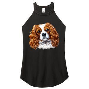 Cavalier King Charles Spaniel Dog Women’s Perfect Tri Rocker Tank