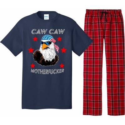 Caw Caw Motherfucker Funny Patriotic Eagle Pajama Set