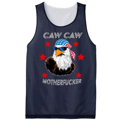 Caw Caw Motherfucker Funny Patriotic Eagle Mesh Reversible Basketball Jersey Tank