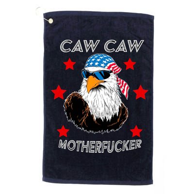 Caw Caw Motherfucker Funny Patriotic Eagle Golf Towel
