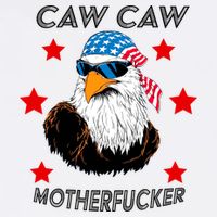 Caw Caw Motherfucker Funny Patriotic Eagle Garment-Dyed Sweatshirt