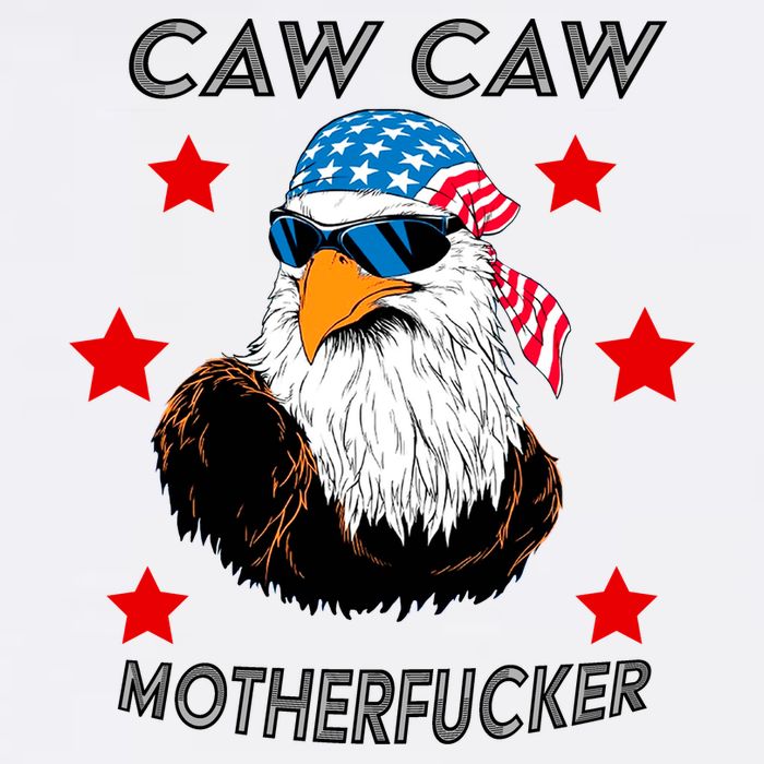 Caw Caw Motherfucker Funny Patriotic Eagle Garment-Dyed Sweatshirt