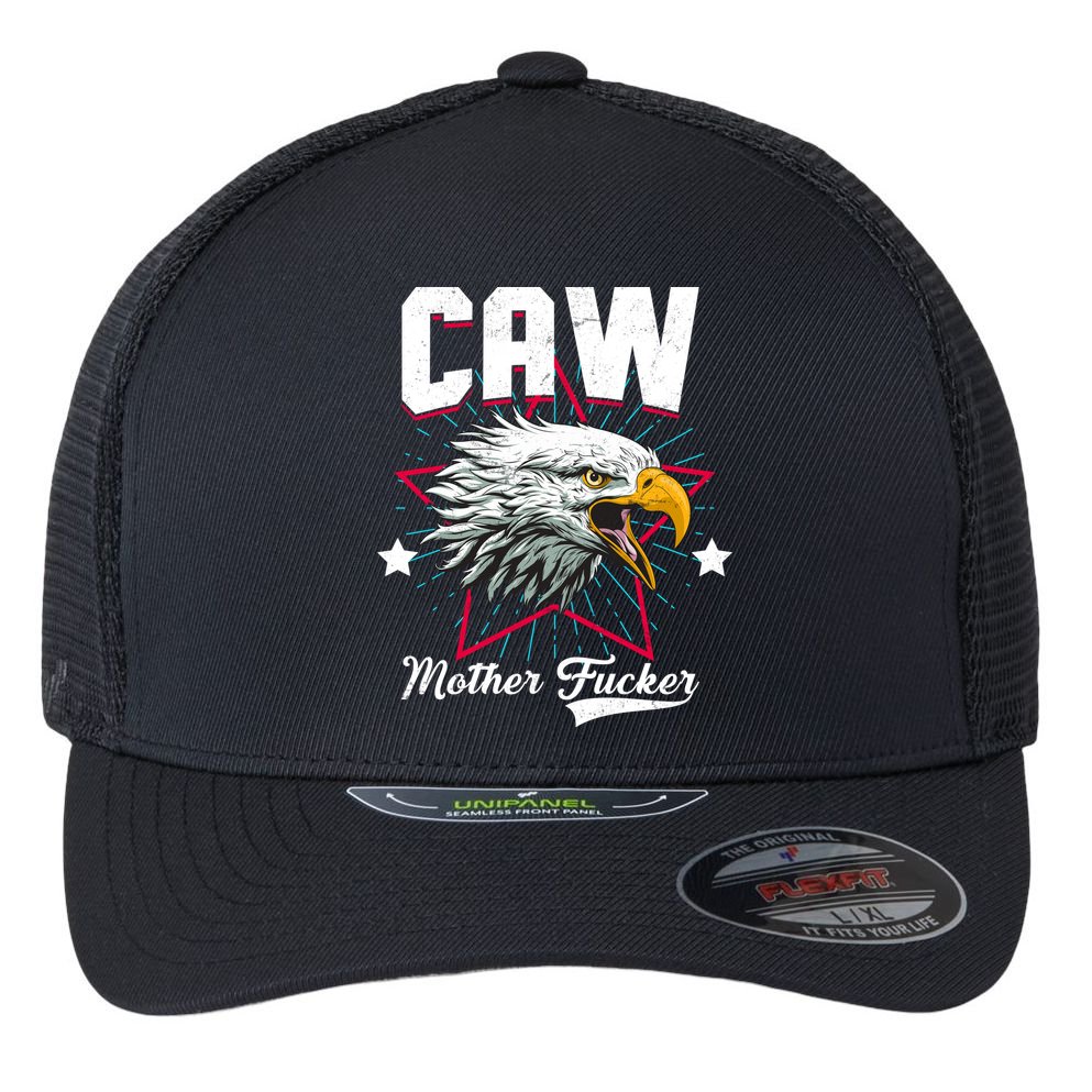 Caw Mother Fucker Flexfit Unipanel Trucker Cap