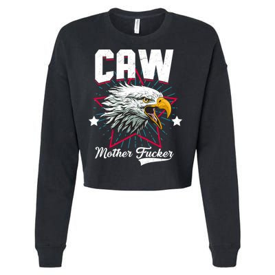 Caw Mother Fucker Cropped Pullover Crew