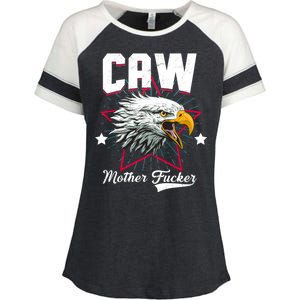 Caw Mother Fucker Enza Ladies Jersey Colorblock Tee