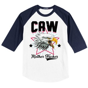 Caw Mother Fucker Baseball Sleeve Shirt