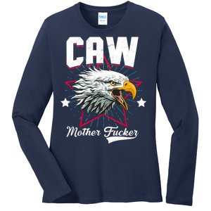 Caw Mother Fucker Ladies Long Sleeve Shirt