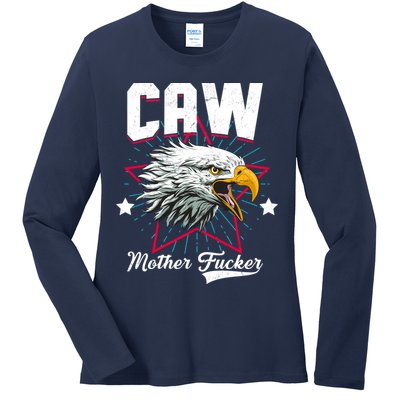 Caw Mother Fucker Ladies Long Sleeve Shirt