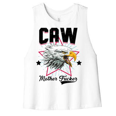 Caw Mother Fucker Women's Racerback Cropped Tank