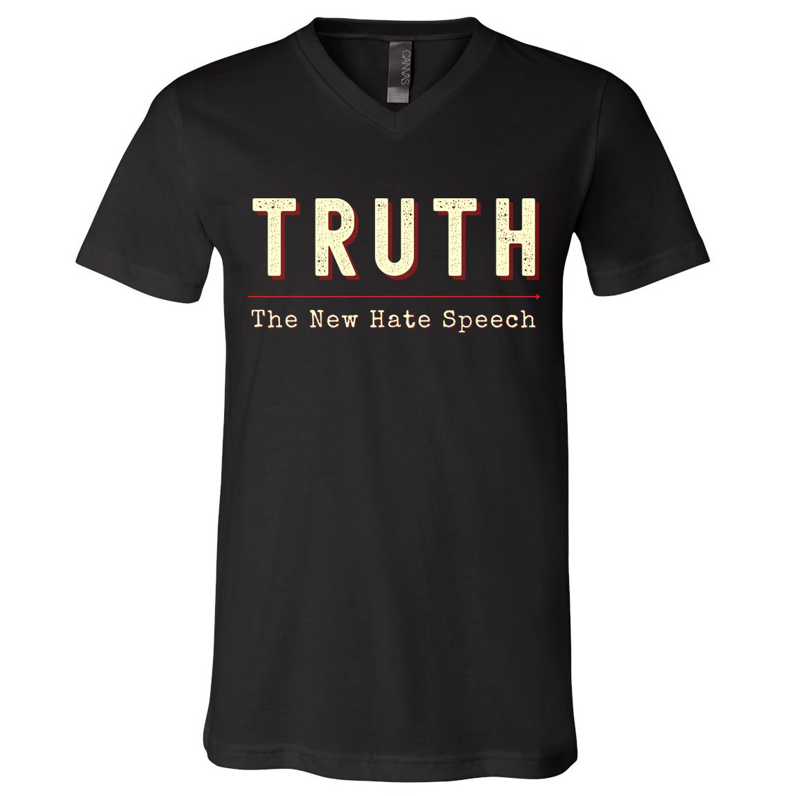 Conservative Anti Woke Cancel Culture Truth The New Hate Speech V-Neck T-Shirt
