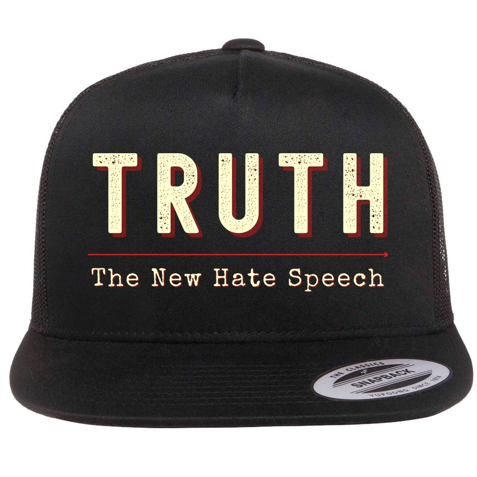Conservative Anti Woke Cancel Culture Truth The New Hate Speech Flat Bill Trucker Hat