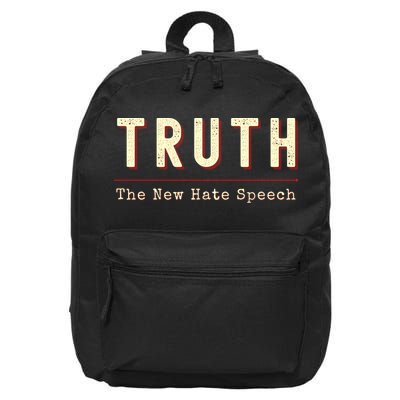 Conservative Anti Woke Cancel Culture Truth The New Hate Speech 16 in Basic Backpack