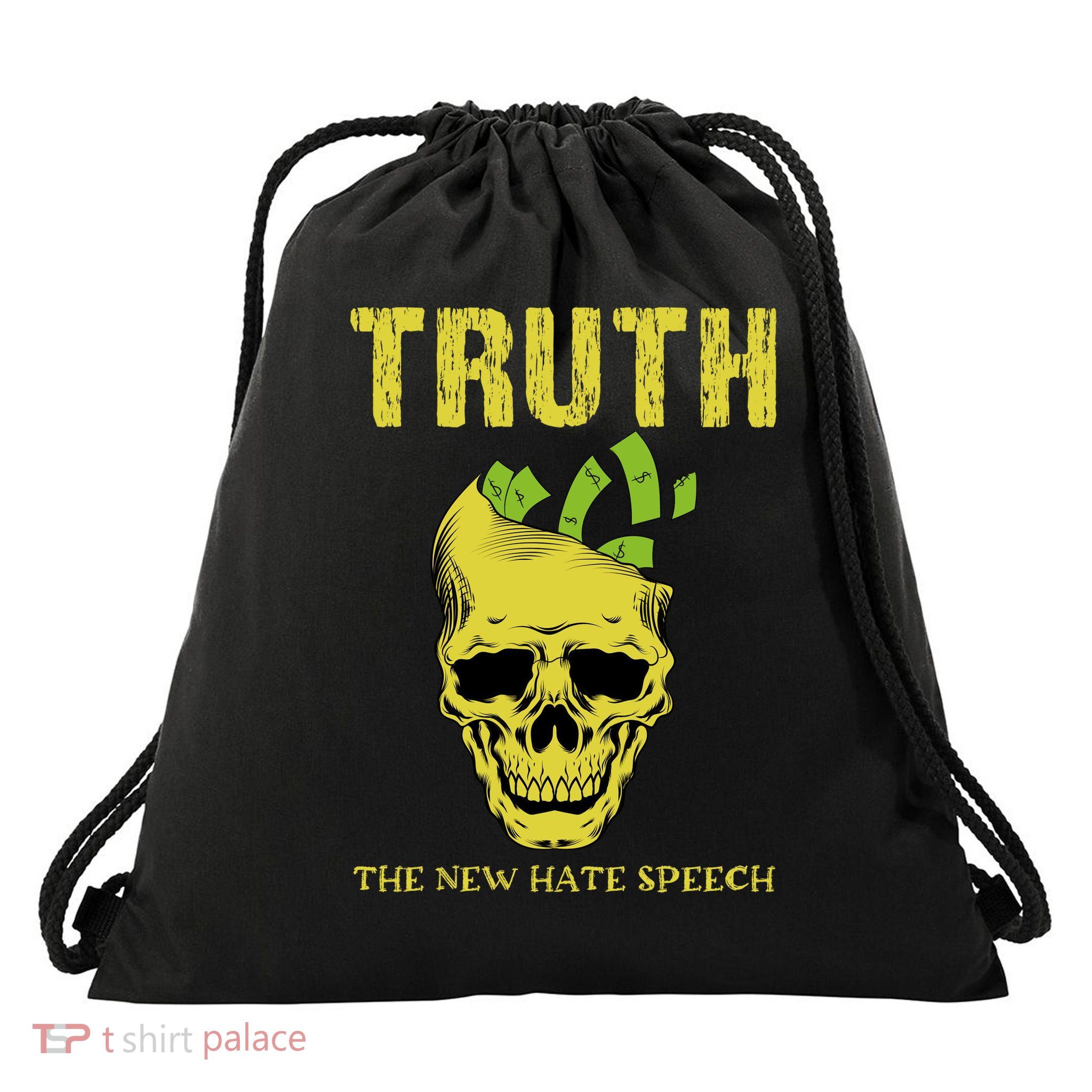 Conservative Anti Woke Truth the New Hate Speech Drawstring Bag