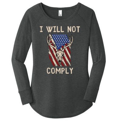 Conservative Anti Woke Politically Incorrect Women's Perfect Tri Tunic Long Sleeve Shirt