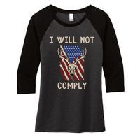 Conservative Anti Woke Politically Incorrect Women's Tri-Blend 3/4-Sleeve Raglan Shirt