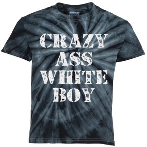 Crazy Ass White Boy Humor Saying Fun Kids Tie-Dye T-Shirt