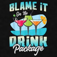 Cruise Alcohol Wine Lover Blame It On The Drink Package Ladies PosiCharge Tri-Blend Wicking Tank