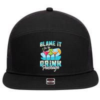 Cruise Alcohol Wine Lover Blame It On The Drink Package 7 Panel Mesh Trucker Snapback Hat