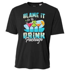 Cruise Alcohol Wine Lover Blame It On The Drink Package Cooling Performance Crew T-Shirt