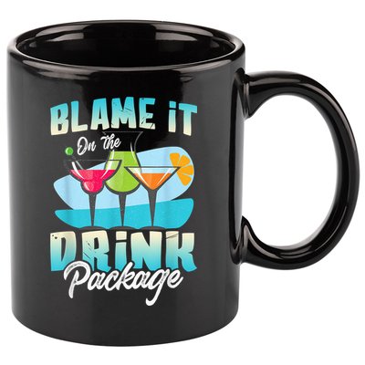 Cruise Alcohol Wine Lover Blame It On The Drink Package 11oz C Handle Ceramic Mug