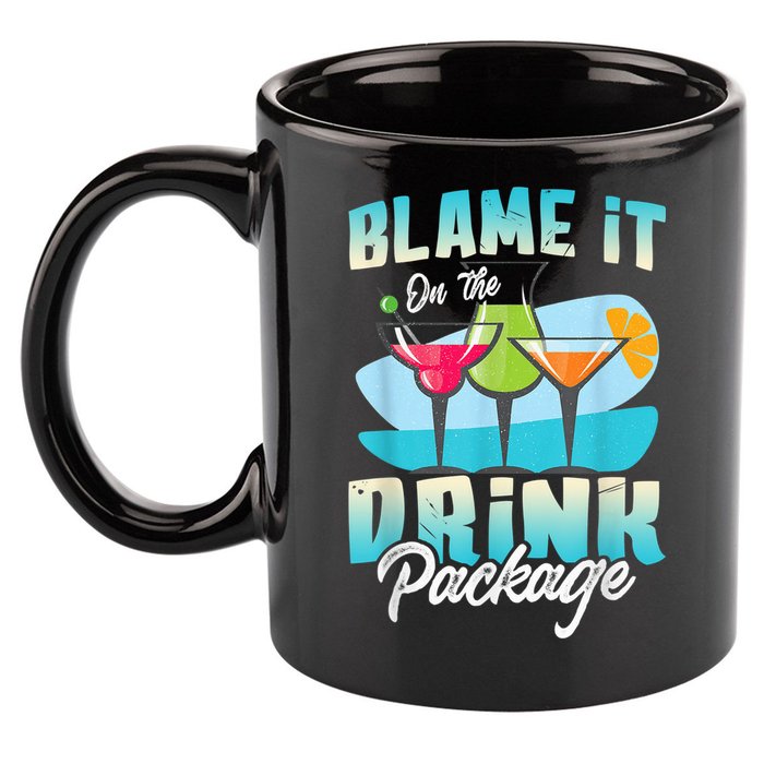 Cruise Alcohol Wine Lover Blame It On The Drink Package 11oz C Handle Ceramic Mug