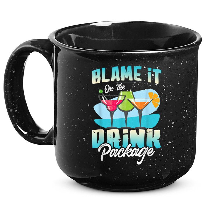 Cruise Alcohol Wine Lover Blame It On The Drink Package 15oz Campfire Ceramic Mug