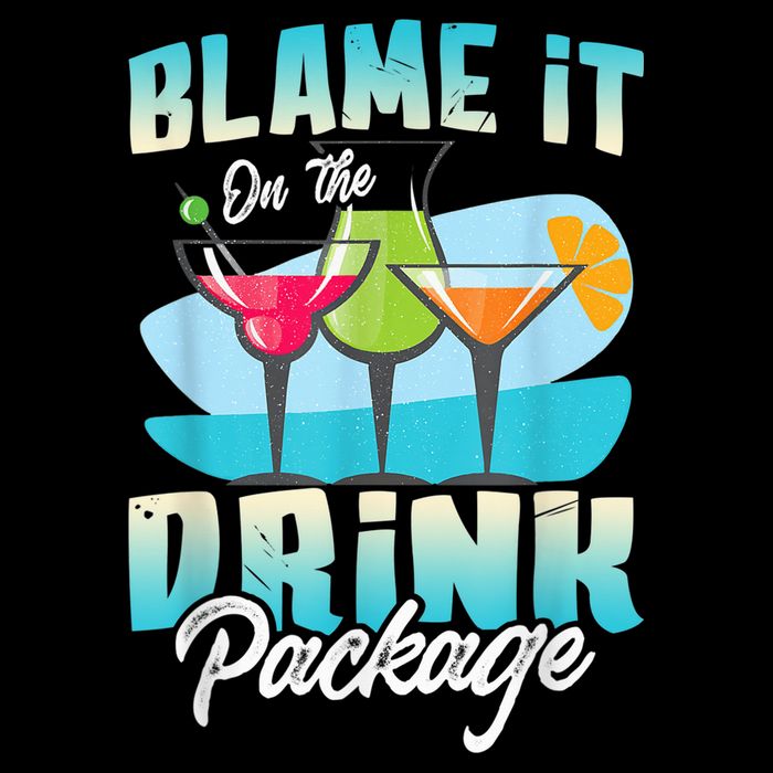 Cruise Alcohol Wine Lover Blame It On The Drink Package Drawstring Bag