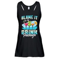Cruise Alcohol Wine Lover Blame It On The Drink Package Ladies Essential Flowy Tank