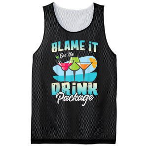 Cruise Alcohol Wine Lover Blame It On The Drink Package Mesh Reversible Basketball Jersey Tank