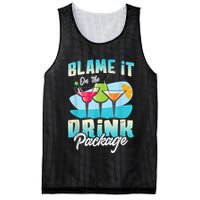Cruise Alcohol Wine Lover Blame It On The Drink Package Mesh Reversible Basketball Jersey Tank
