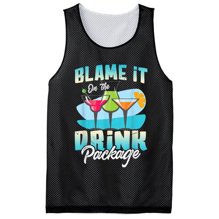 Cruise Alcohol Wine Lover Blame It On The Drink Package Mesh Reversible Basketball Jersey Tank