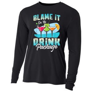 Cruise Alcohol Wine Lover Blame It On The Drink Package Cooling Performance Long Sleeve Crew