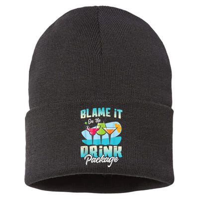 Cruise Alcohol Wine Lover Blame It On The Drink Package Sustainable Knit Beanie