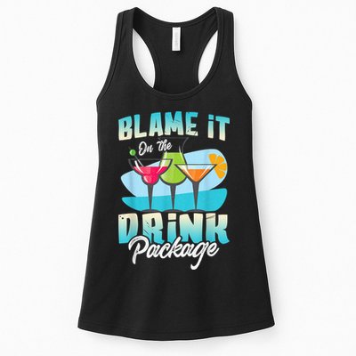 Cruise Alcohol Wine Lover Blame It On The Drink Package Womens Tank Top