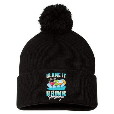 Cruise Alcohol Wine Lover Blame It On The Drink Package Pom Pom 12in Knit Beanie