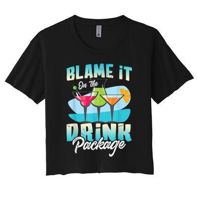 Cruise Alcohol Wine Lover Blame It On The Drink Package Crop Top