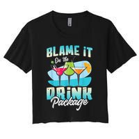 Cruise Alcohol Wine Lover Blame It On The Drink Package Crop Top