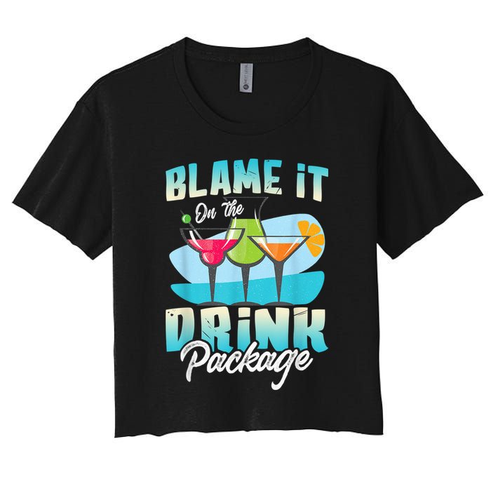 Cruise Alcohol Wine Lover Blame It On The Drink Package Crop Top